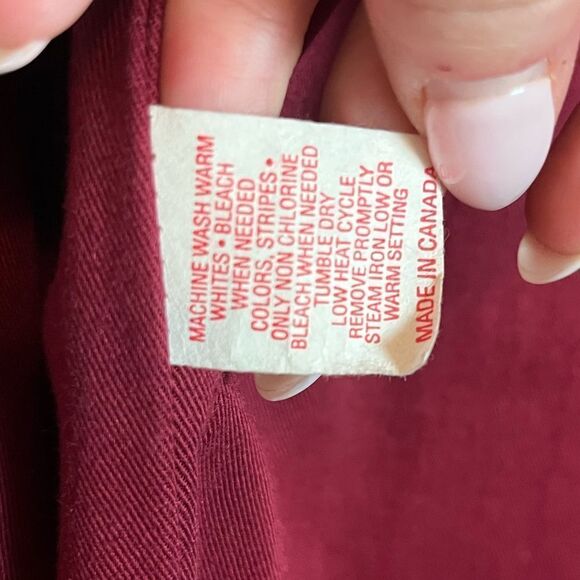 Vintage burgundy utility coat anorak embroidered wolves - Picture 11 of 14